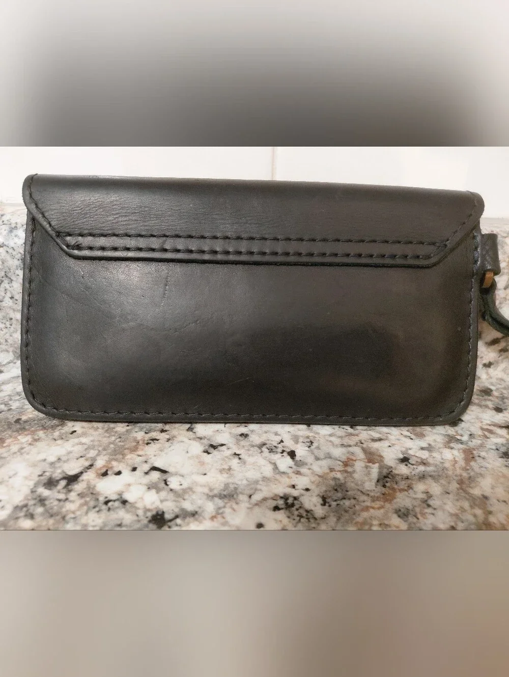 Portland Leather Goods Black Lily Leather Wristlet Wallet